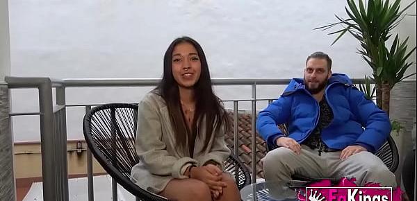 Petite Latina makes her porn debut with a hardcore sex session